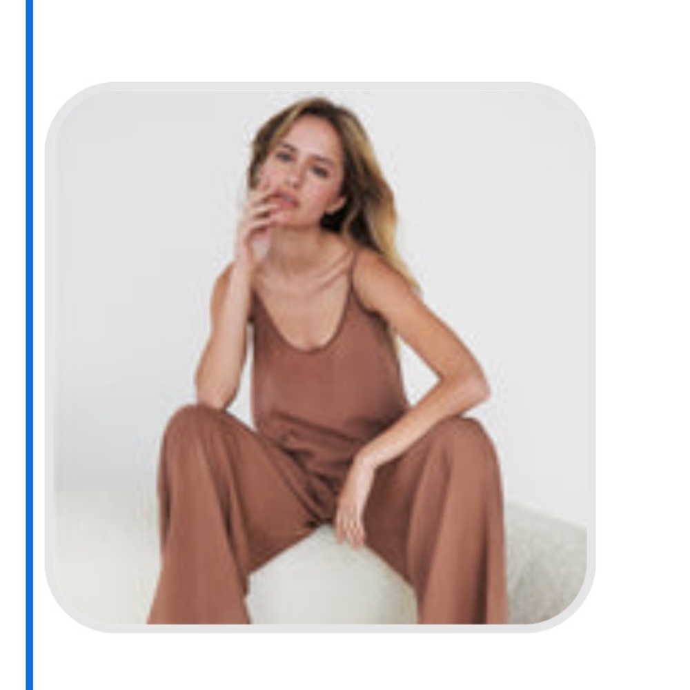 NWOT Lunya Washable Silk Chiffon wide leg Sleep Set